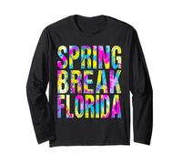 Spring Break Florida 2026 Tie Dye Artwork Long Sleeve T-Shirt