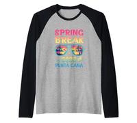 Spring Break Punta Cana 2026 Vacation Trip Sunglasses Raglan Baseball Tee