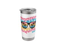 Spring Break Squad 2026 Retro Palm Sunset Shades Stainless Steel Insulated Tumbler