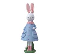 Spring Bunny Figurine - Mini Skirt Easter Statue, Resin Animal Sculpture, Table Decorative Ornament, Holiday Celebration Decoration | Seasonal Decoration for Entrance of the