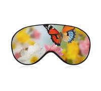 Spring Butterfly Eye Mask, Side Sleeping Mask Light Blindfold Sleeping Mask Nose Pad and Elastic Band for Children Women and Men