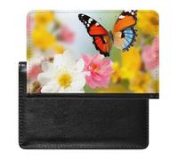 Spring Butterfly Passport Cover Protector Rfid Blocking Passport Holder Id Card Holder Secure Travel Wallet Organizer for Passport Tickets Credit Cards, style, One Size