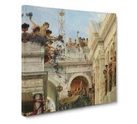 Spring by Lawrence Alma Tadema Canvas Print | Gallery Wrapped 30mm Frame Wall Art | 14x14 inches | Ready to Hang | Classic Landscape Picture | Living Room Bedroom Lounge Office