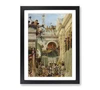 Spring By Lawrence Alma Tadema Classic Painting Framed Wall Art Print, Ready to Hang Picture for Living Room Bedroom Home Office Décor, Black A4 (34 x 25 cm)
