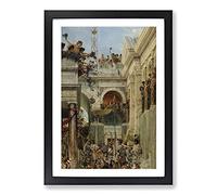 Spring by Lawrence Alma-Tadema Framed Print | A2 Black Framed Wall Art | Ready to Hang | Modern Landscape Picture | Living Room Bedroom Lounge Office