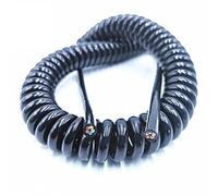 Spring cable,2.5M /5M /7.5M Black Spring Power Cord 4-core Spiral Power Cord 20AWG 24AWG 17AWG 14AWG Electrical Wires For Extension Cord (Length : Line length 2.5m, Specification : 4-core 24AWG) (Col
