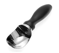 Spring Chef 18/8 Stainless Steel Ice Cream Scoop with Soft Grip Handle - Heavy Duty Ice Cream Scooper for Gelato, Sorbet, Cookie Dough, Melon, Sundae - Dishwasher Safe Kitchen Tool - Black