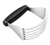Spring Chef Dough Blender, Top Professional Pastry Cutter with Heavy Duty Stainless Steel Blades (Black-Large)