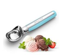 Spring Chef Heavy Duty Metal Ice Cream Scoop - Dishwasher Safe Ice Cream Scooper, Commercial Icecream Scoop Spade, Professional Kitchen Tool for Gelato, Melon, Sundae, Cookie Spoon - Aqua Sky