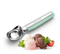 Spring Chef Heavy Duty Metal Ice Cream Scoop - Dishwasher Safe Ice Cream Scooper, Commercial Icecream Scoop Spade, Professional Kitchen Tool for Gelato, Melon, Sundae, Cookie Spoon - Mint