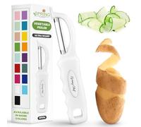 Spring Chef Premium Swivel Vegetable Peeler, Comfrotable Handle and Ultra Sharp Stainless Steel Blades - Perfect Kitchen Peeler For Veggie, Fruit, Potato, Carrot, Apple - White