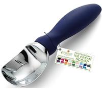 Spring Chef - Professional Ice Cream Scoop, Strong and Sturdy with Soft Handle, Premium Kitchen Utensil for Cookie Dough, Ice Cream, Sorbet, Etc., Sapphire Blue