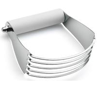 Spring Chef Professional White Dough Blender For Baking, Dough Cutter Tool, Stainless Steel Puff Pastry Cutter Tool with Sharp Blades, Dishwasher Safe Pastry Blender for Easy Mixing - Large Size