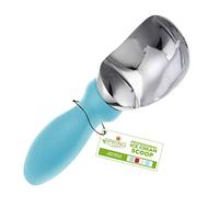 Spring Chef Stainless Steel Ice Cream Scoop with Soft Grip Handle - Heavy Duty Ice Cream Scooper for Frozen Yogurt, Gelato, Sundae, Melon, Sundae - Dishwasher Safe Premium Kitchen Tool - Aqua Sky