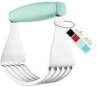 Spring Chef XL Dough Blender For Baking, Heavy Duty Manual Dough Mixer, Stainless Steel Pastry Cutter with Sharp Blades, Pastry Blender for Easy Mixing, Dishwasher Safe - Mint
