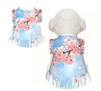 Spring Cherry Bloom S Pet Apparel for Small Dogs-Cute Summer Outfit for Puppy, Soft Breathable Pet Clothes for Cat