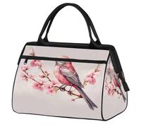 Spring Cherry Blossom Branch Bird Travel Duffle Bag, Waterproof Weekender Carry-On Bag Large Capacity Overnight Duffel Sport Gym Bag for Women & Men