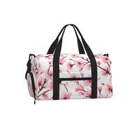Spring Cherry Blossom Gym Bag for Men Women, Vintage Weekend Travel Duffle Bag with Shoe Compartment,Water-Resistant Sport Overnight Tote Dance Yoga Carry On Holdall