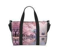 Spring Cherry Blossoms Print Gym Bag for Women, Weekender Overnight Bag,Personal Item Bag, Shoulder Bag for Women Men,One Size