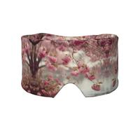 Spring Cherry Blossoms Print Sleep Eye and Ear Muffs Mask - Soft & Breathable, Ideal for Travel, Meditation, and Nighttime Use