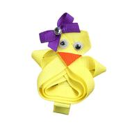 Spring Chicken/Bunnies Fabric Hair Clip for School Event, I | Easter Bunnies / Chicken Hair Clip Fun Festival Theme Hair Barrette for Spring Various Outfit with Bowtie