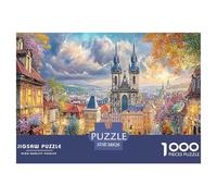 Spring City Scene 100% Recycled Cardboard Castle in Vibrant Landscape 1000 Piece Puzzle for Adults The Impossible Challenge Fun Present 38x26cm/1000pcs