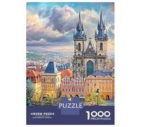 Spring City Scene 1000-Piece Recycled Cardboard Canal Town Jigsaw Bundle, Concentration Training, Personalised Gift, Wall Decor & After-School Fun 70x50cm/1000pcs