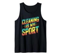 Spring Cleaning is My Sport Cardio Janitor Ninja Dust Crew Tank Top