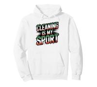 Spring CLEANING IS MY SPORT Housekeeping Crew Vacuum Lady Pullover Hoodie