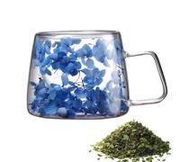 Spring Coffee Mugs:200ml Flower Coffee Mug,Transparent Flower Mug,Creative Cup,Dried Flower Mug with Handle,Creative Flower Mugs Double Wall Insulated for J