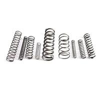 Spring Coil, Wire Diameter 0.9mm, OD 7mm, Length 30mm Stainless Steel Silver Extended Compressed Springs 10pcs