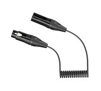 Spring Coiled 3 Pin Cable 3 Pin Male to Female Connector Wire Line with Secure Lock for Mixer and Loudspeaker
