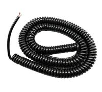 Spring-coiled power cord Spring Spiral Telescopic Wire 2 Core 1.5mm² PU Bare Copper Retractable Coil 4-6M Stretch(Stretch 6 Meters)