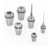 Spring Collet 1SET Collet Set ER11 ER16 ER20 ER25 ER32 ER40 High Precision 0.008mm 0.015mm Tools Holder Clamping Lathe Machine Parts Milling Lathe Tool(AA ER32-9PCS)