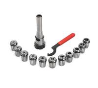 Spring Collet Chuck,ER32 Precision Spring Collet 3-19mm + R8-ER32 7/16 Collet Chuck Holder + Wrench, CNC Milling Tool Set