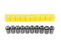 Spring Collet, ER16 CNC Chuck Workholding Engraving Collets CNC Engraving Milling Machine 10Pcs Chuck Accurate Spring Set Industrial Accessories ER16