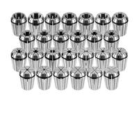 Spring Collet Set 10pcs ER11 ER16 ER20 ER25 ER32 Standard Accuracy Elastic ER Clamp Chuck for CNC Engraving Machine Lathe Mill Tool(ER32-4 10pcs)