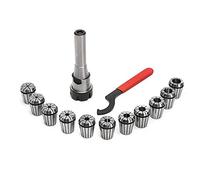Spring Collet Set 11pcs ER32 Spring Collets Set with R8-ER32 Collet Chuck Holder for CNC Milling Lathe Tool Lathe Milling Tool