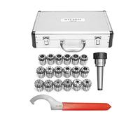 Spring Collet Set 18pcs 3-20mm Collects Set MTB3 ER32 Collet Chuck Set 1/2 Inch Thread with Chuck and Spanner Lathe Milling Tool