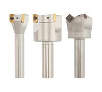 Spring Collet Set 1PCS Integrated Right Angle Milling Cutter Bar BAP300R BAP400R Straight Shank C16 C20 Turret Milling Machine R5 Cutter Disc Lathe Milling Tool(300R C16-20-85-2T)