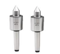 Spring Collet Set 1PCS Live Center MT1 MT2 MT3 New Type Machine Tool Thimble Rotary Center Tip Lathe Movable Center Cone Cutter Rotary Milling Machine Lathe Milling Tool(Standard Nose,MT2)