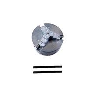 Spring Collet Set 2" 45mm Three 3 Jaw Chuck 1.8~56mm /12~65mm Z011 Clamping for Lathe with Two Lock Rods M12x1mm Threaded Back Lathe Milling Tool (Color : 3 Jaw Chuck)