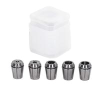 Spring Collet Set 5 Pcs | High Carbon Steel CNC Lathe & Milling Machine | 4 Jaw Strong Grip for Grinding/Engraving/Repair | d=6.3x5, d=8x6.2, d=16x12