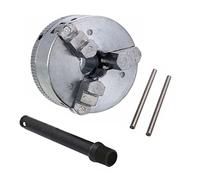 Spring Collet Set Drill Chuck Zinc Alloy Manual Self-Centering Metal 3-Jaw Lathe Chuck Clamp with 2 Chuck Key for CNC Lathe Machine Tool Lathe Milling Tool (Color : 3 Jaw Chuck Rod)