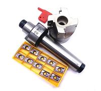 Spring Collet Set MT2 FMB22 M10 MT3 FMB22 M12 MT4 FMB22 Shank BAP400R 50 22 Face Milling CNC Cutter + 10pcs APMT1604 Inserts for Power Tool Lathe Milling Tool (Size : APMT1604 M2 VP15TF, Color : MT4