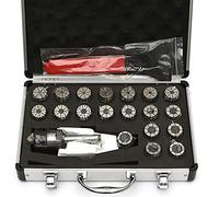 Spring Collets Set MT2 ER32 M10 CNC Collet Chuck Taper Holder w/ 19pcs ER32 Spring Collets Chuck Extension Adapter for CNC Workholding Engraving & milling Lathe Tool