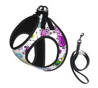 Spring Colorful Butterfly Adjustable Reflective Harness Leash Set For Cats And Dogs, Soft Breathable Mesh Vest With Escape-Proof Design For Small Pets