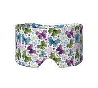 Spring Colorful Butterfly Print Eye Shade Cover for Nap Travel Yoga,Eye Cover Blindfold Travel Office Nap Airplane