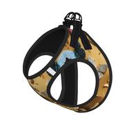 Spring Colorful Butterfly Print Reflective No Choke Pet Vest Harness,Adjustable Soft Padded Dog Harness With Easy Control Handle