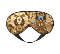 Spring Colorful Butterfly Print Soft Eye Mask, Adjustable Strap Soft Eye Cover Blindfold for Travel Yoga Nap Shift Work